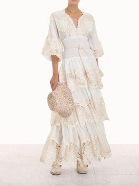 Zimmermann | Dresses | Zimmermann Matchmaker Pink Floral Silk Linen Tie  Midi Dress | Poshmark